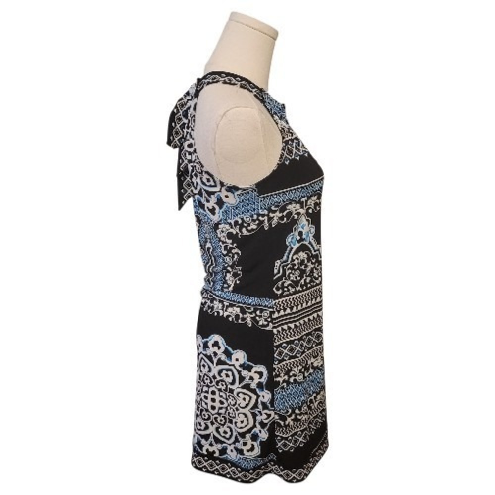 WHBM Black & Blue Halter Neck Jersey Dress Size Small - Picture 3 of 5